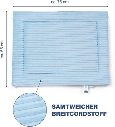 Килимок для собак Wallace & Jone Cardi, 60x45 см, світло-блакитний, для маленьких собак