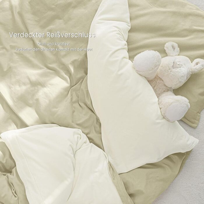 Бетліня для дітей Lulumoon з мусліну 100x135 см: комплект простирадла 100x135 + наволочка 40x60 см з бавовни Oeko-TEX Standard – легка та комфортна постільна білизна для малюків