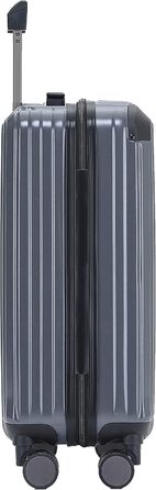 Чемодан з TSA-замком, телескопічною ручкою та 4 колесами, жорсткий корпус (Сірий, маленький)
