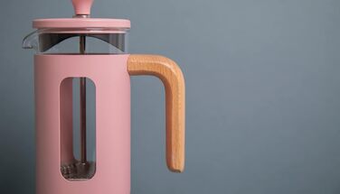 Френч-прес La Cafetière Pisa 350 мл, боросилікатне скло, нержавіюча сталь, рожевий, для меленої кави та чаю