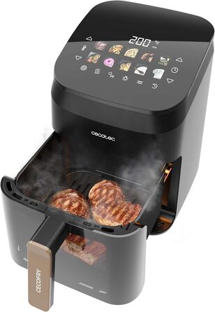 Фритюрниця Cecotec CecoFry Advance Double 9 л. Електрична, без масла, з цифровим керуванням, 2850 Вт, 2 кошики, PerfectCook