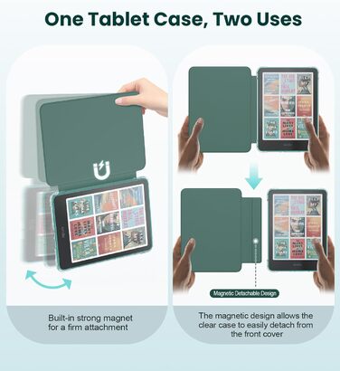 Чохол для Kindle Paperwhite 12 (2024) та Kindle Colorsoft (2024/2025) MoKo з магнітною застібкою, захист від подряпин, авто-сон/пробудження, колір A-Jade Green