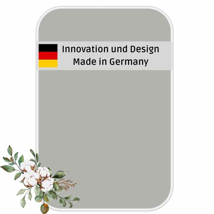 Чохол для прасувальної дошки 120x40 см - бавовна 100%, підходить для прасування з парою, екстра товста підкладка + фіксатор та натягувач (світло-сірий, однотонний, прасувальна поверхня)