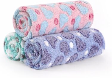 М'яка ковдра для собак та котів Demigeat, 3 шт. – тепла, миюча, для літа та весни, середнього розміру, принт 