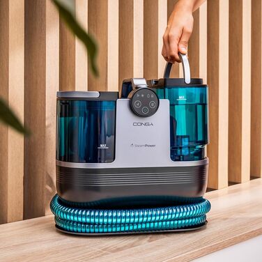 Пилгопоглинач Cecotec Conga Popstar 3000 CarpetClean з водяним пилососом, 400 Вт, 2 баки (чистий та брудний), водяний розпилювач, радіус дії 6 м, довжина шлангу 1,2 м