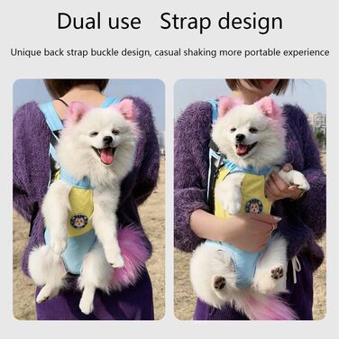 Портативна переносна сумка-рюкзак для собак та котів, XL, червона. Зручна для подорожей, походів, кемпінгу. Регульована, з 4 отворами для лап. Підходить для маленьких та середніх собак та котів, цуценят.