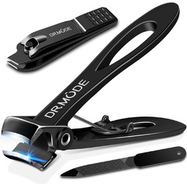 Набір для стрижки нігтів для літніх людей DRMODE з широким захватом, професійний, з нержавіючої сталі, для товстих нігтів