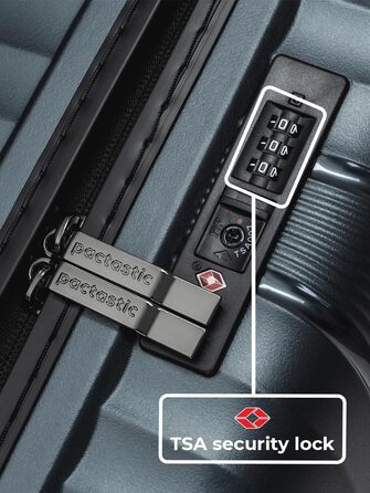 Легкий валіза-тележка з жорстким корпусом, 50 x 32 x 75 см, 103 літри, 3,63 кг, поліпропілен, TSA-замок, набір 3 шт. (темно-сірий металік)