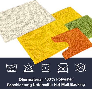 Килимок для ванної WohnDirect 70 x 120 см, зелений, антиковзкий, пральний, сертифікат Oeko-Tex