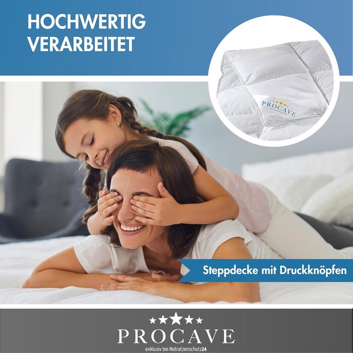 Ковдра PROCAVE Micro-Comfort 240x220 см всесезонна мікрофібра, стьобана, м'яка, для ліжка