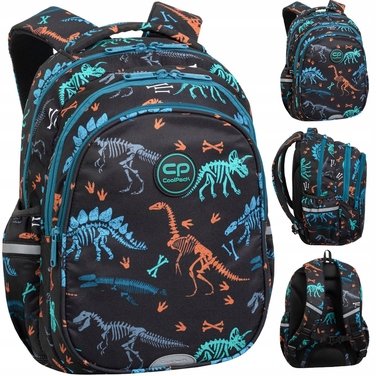 Шкільний рюкзак CoolPack Jerry з динозаврами, багатокамерний, 21 л