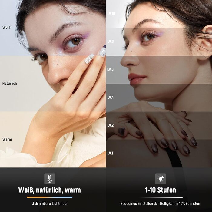 NEEWER BL120B LED світло для селфі та татуювань, сумісне з iPhone, з кліпсою, CPL фільтром, штативом та тримачем для телефону, для фото та відео