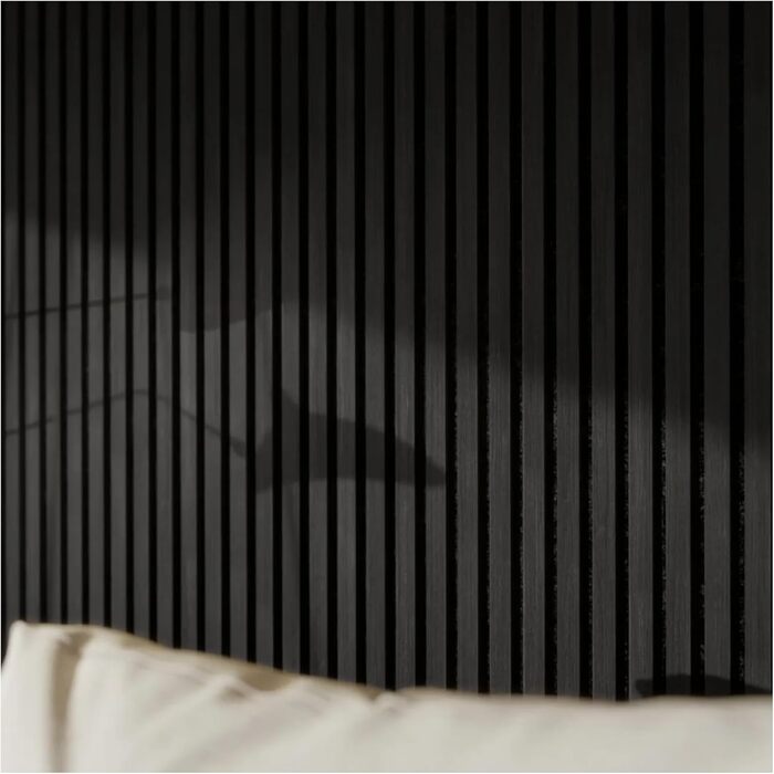 Акустичні настінні панелі HORI в стилі дерева для шумоізоляції та декору стін, 120x60x2,1 см, 3D Black Oak (чорний дуб)