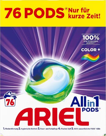 Капсули для прання Ariel All-in-1 Pods для кольорових речей, 98 прань
