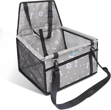 Nobleza Автомобільний крісло-переноска для собак та котів, сірий, 40x34x25 см, складна, миється