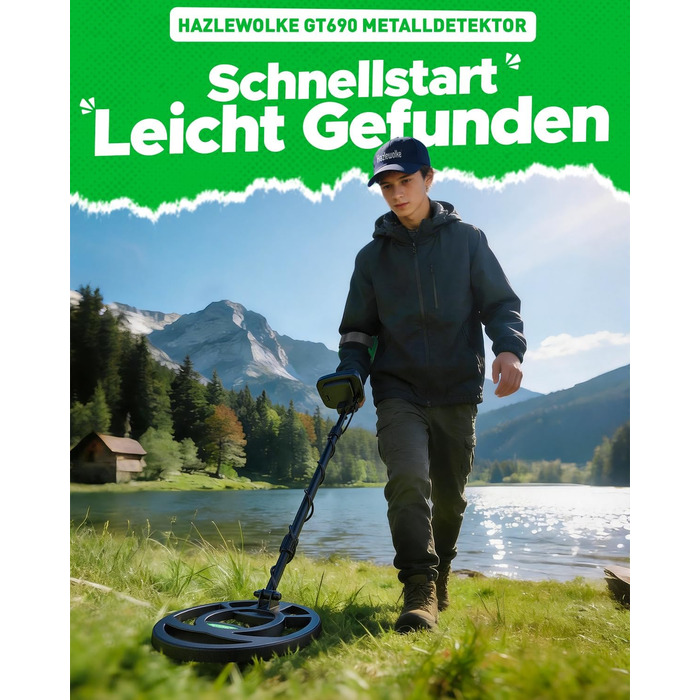 Металошукач для дорослих та дітей: професійний, водонепроникний, з котушкою 10” та лопатою. Ідеальний для пошуку золота на пляжі.