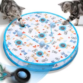 Інтерактивне іграшкове м'ячик для котів з лабіринтом та пір'ям, автоматична іграшка-приховище, мисливська гра, подарунок для кота