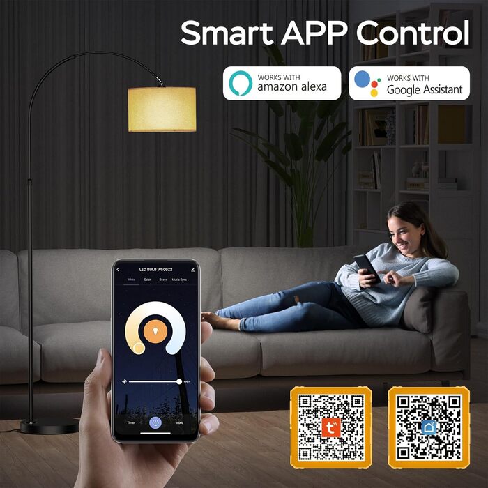 Торшер для вітальні JASMIN I з LED E27, тканинний абажур 33 см, вимикач на нозі, вінтажний стиль, підходить для спальні, готелю (льон-rgb)