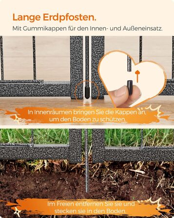 Вольєр для тварин Feandrea Freilaufgege XL (77x80 см), сірий, збірний, для великих тварин, 8 панелей