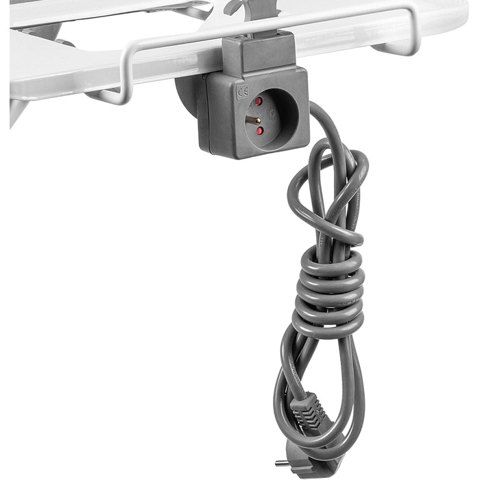 КADAX Складане прасувальне щитове поле, 120x38 см з розеткою, регульоване по висоті, сірий колір