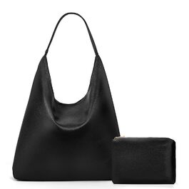 Сумка жіноча GSenhui Hobo Bag чорна шкіряна велика шопер для роботи, навчання, покупок - вінтажний стиль