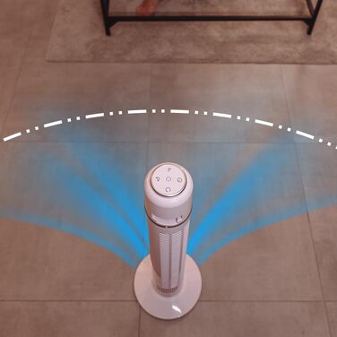 Вентилятор Cecotec EnergySilence 1090 Skyline Retro Smart Green - 81 см, 40 Вт, LED дисплей, керування та пульт, 3 швидкості, 3 режими, таймер 12 годин, осциляція 72º, зелений