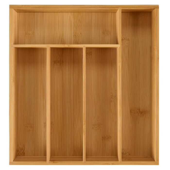 Органайзер для столових приборів Blumtal з бамбука, розсувний, 5-7 відділень, для кухонних шухляд (Ikea Maximera)