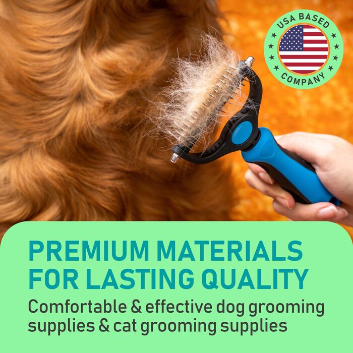 MaxPower Щітка для собак та котів Planet - для вичісування підшерстка, двостороння гребінка для довгошерстих тварин, рожева (блакитна, велика)