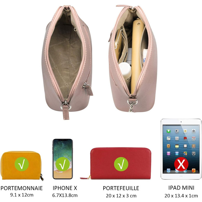 Сумка жіноча David Jones через плече рожева: кросбоді, клатч, вечірня, повсякденна, зі шкіри PU, на ланцюжку