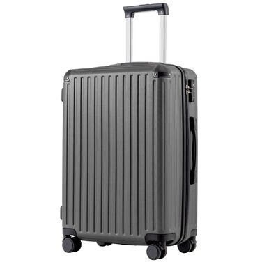 Валіза COOLIFE: містка, з ABS-пластику, з TSA-замком, телескопічною ручкою та 4 колесами (Dunkelgrün, Handgepäck)