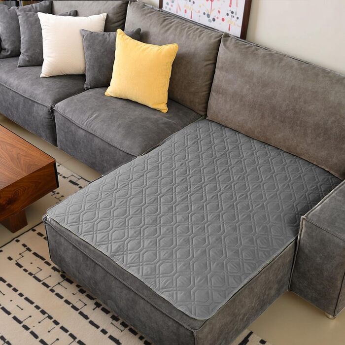 Водонепроникний килимок для собак - міцний килимок 173x203 см, для активного відпочинку, машинного прання, двосторонній, підходить для собак та котів, сірий + темно-сірий