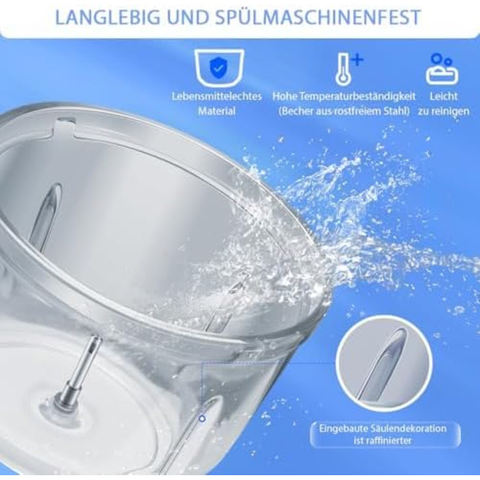 Електричний подрібнювач м'яса Bear 2L+1.8L з функцією м'ясоподрібнювача, 600W, 2 швидкості, зі скляною та нержавіючою сталлю, 4 леза, для м'яса, дитячого харчування, фруктів та овочів