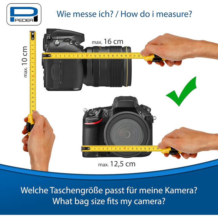 Сумка для фотоапарата Pedea: DSLR/SLR, системні камери, XL, сіра, з дощем, для аксесуарів та об'єктивів