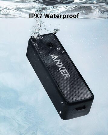 Anker SoundCore 2 Bluetooth колонка: Водонепроникна (IPX7), 24 год, 20м, з мікрофоном, чорна