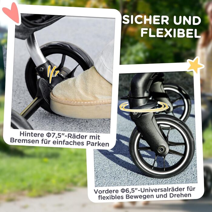 Візок для собак PawHut: легкий алюмінієвий, складаний, сірий, з подушкою, сіткою та кошиком для зберігання