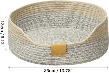 Тканинне ліжко для котів, 40 см, складаний кошик-гніздо, дихаюче ліжко для тварин, стійке до подряпин, універсальне ліжечко для кошенят (S, сірий хакі)