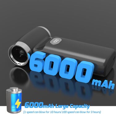 Електричний пилосос для повітряного продування, пилоочисник для авто, ноутбуків та клавіатур (130 000 об/хв, 8000 mAh)