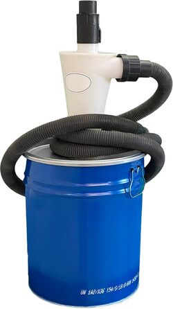 30 Liter Steel Bucket Hobbock Lid Bucket Metal Sheet Bucket Container | 2 Side Handles | Suitable for Cyclone Dust Extraction | Stable when filled, stackable