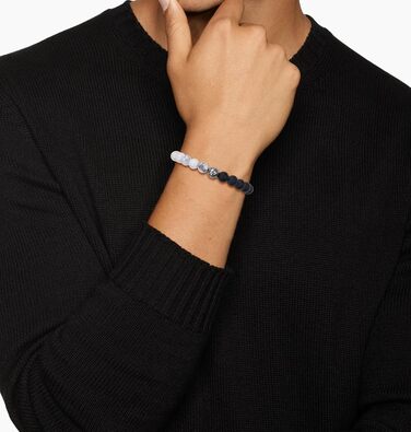 Чоловічий браслет GAVU з кристалами Інь-Ян (Голiт), срібло