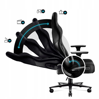 Ігрове крісло Diablo Chairs X-Player 2.0, тканина, чорне