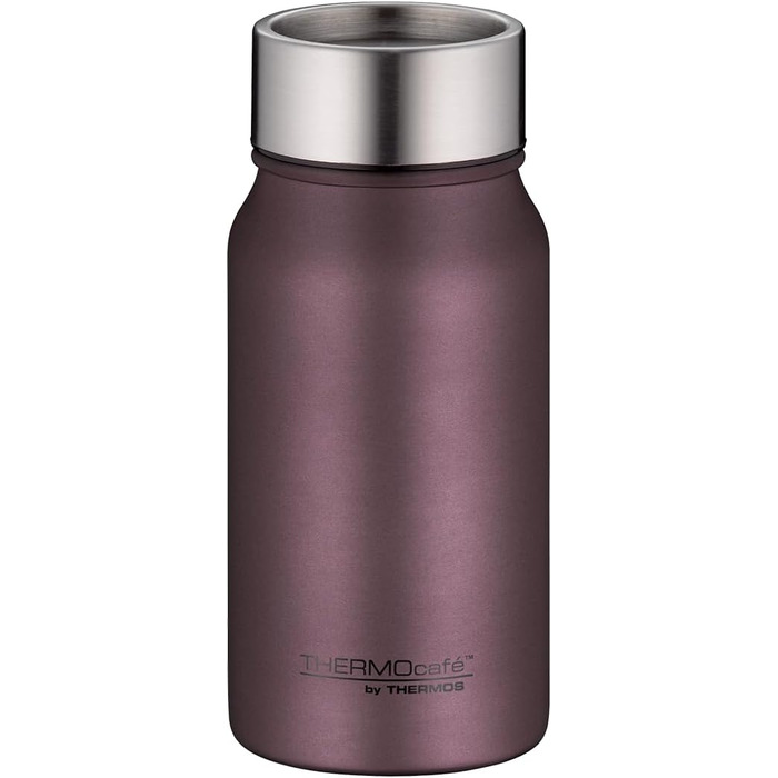 Термокружка THERMOcafé by THERMOS TC 0,5 л, нержавіюча сталь, ізоляція, для кави з собою, не протікає, 9 год гаряча & 18 год холодна, для миття в посудомийній машині, без BPA (Burgundy Mat, 350 мл)