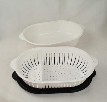 Друшляк Tupperware Super Servierstar 4 л з кришкою, чорний