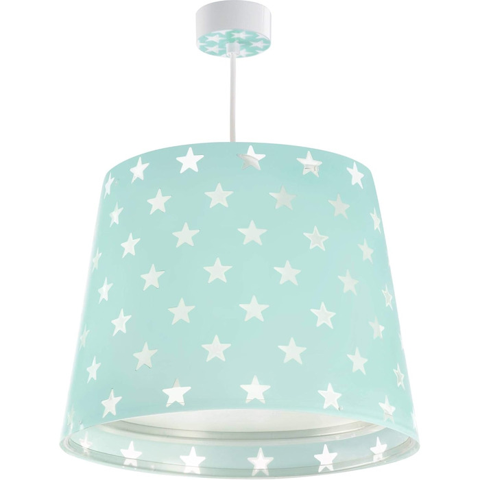 Dalber - Pendant light with star pattern, green, 33 x 33 x 25 cm