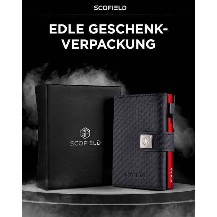 Чоловічий гаманець SF SCOFIELD з відділом для монет | Тонкий гаманець на 9-11 карт | RFID захист | Гаманець-картхолдер | Гаманець для чоловіків | Розумний гаманець | Чоловічий картхолдер | Гаманець Slim | Картодзерж з відділом для монет Mini (Carbon - Fir