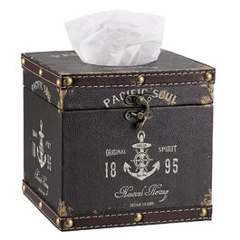 Стильний дерев'яний тримач для серветок BTSKY, ретро дизайн, для дому та офісу, коричневий