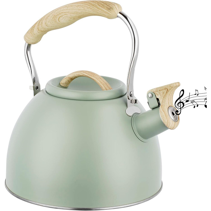 Свисток-чайник для індукційних плит, 3 л, нержавіюча сталь. Підходить для газових, індукційних та електричних плит