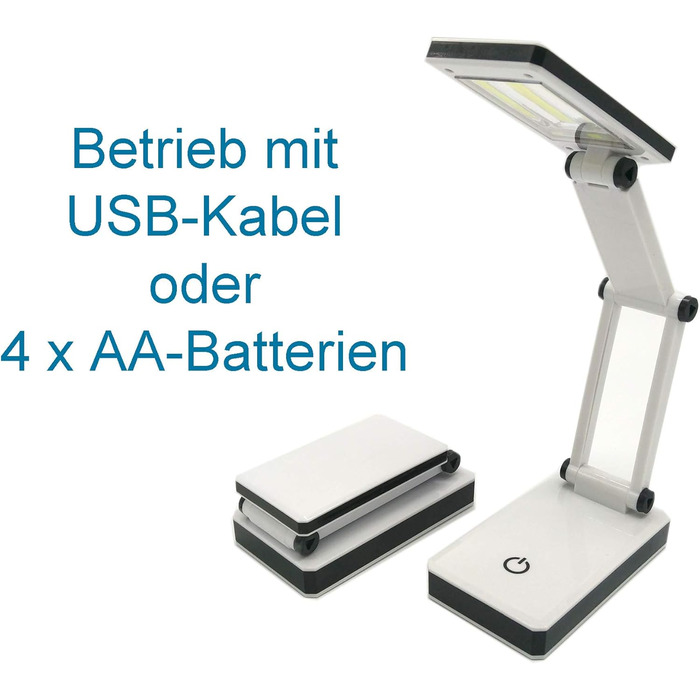 LED лампа для столу мобільна, складна, 3 режими яскравості – ідеально для подорожей