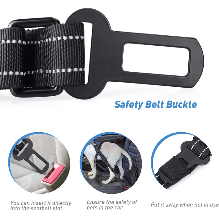 Тактична повідок для собак великих порід MegiaExist з контролем, авто-ремнем безпеки та світловідбиваючими нитками, 1.2 м, 1.8 м, повідка-телескопічна для тренувань, чорний