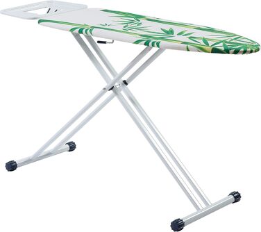 Прасувальна дошка Mabel Home з регулюванням висоти, стійка до пари, з чохлом, білий/зелений, 119,4 x 45,7 см