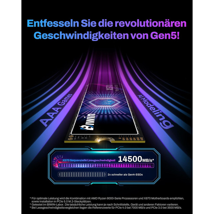 SSD BIWIN Black Opal X570 Gen5 4TB - NVMe PCIe 5.0 (M.2 2280) для ноутбука та ПК